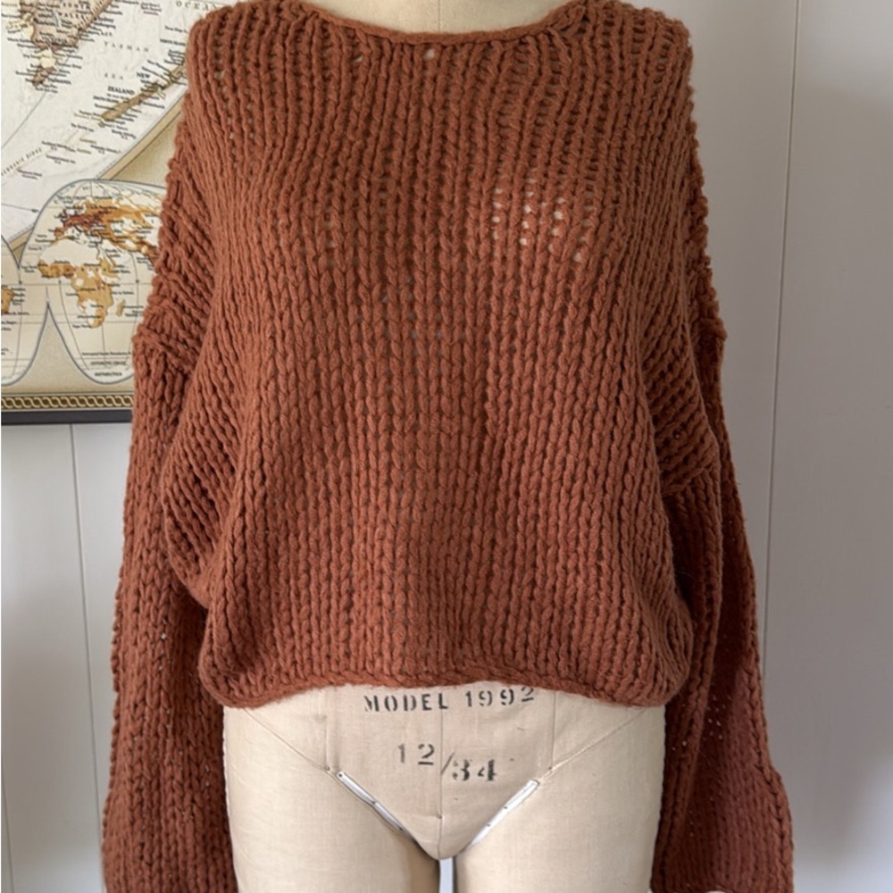 Amuse Society Open Knit Sweater